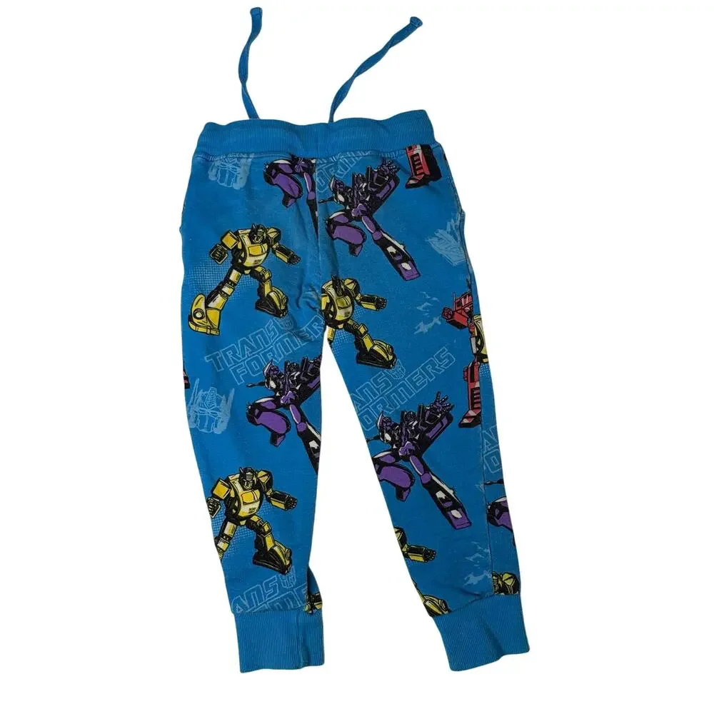 Bums & Roses Transformers 2pc Bamboo Pants Outfit‎ 2T Blue Super Soft Jogger